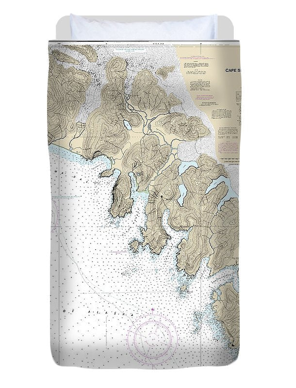 Nautical Chart-17301 Cape Spencer-icy Point - Duvet Cover