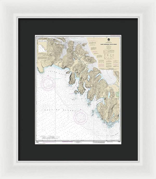 Nautical Chart-17301 Cape Spencer-icy Point - Framed Print