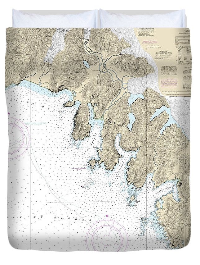 Nautical Chart-17301 Cape Spencer-icy Point - Duvet Cover