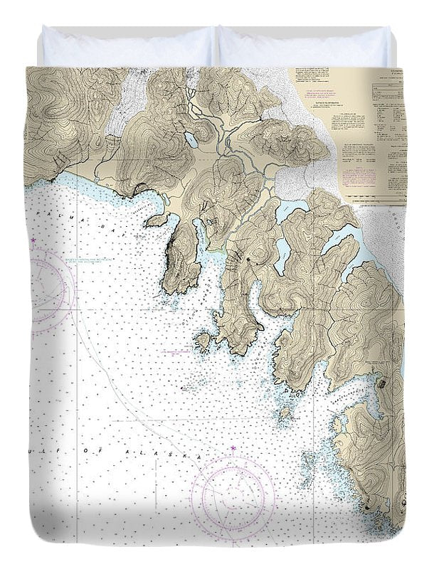 Nautical Chart-17301 Cape Spencer-icy Point - Duvet Cover