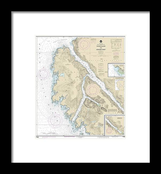 A beuatiful Framed Print of the Nautical Chart-17303 Yakobi Island-Lisianski Inlet, Pelican Harbor by SeaKoast