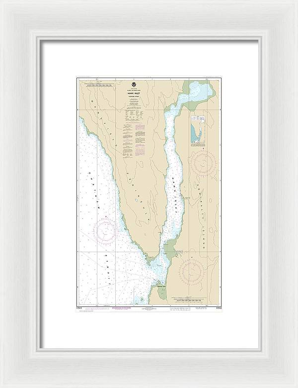 Nautical Chart-17312 Hawk Inlet, Chatham Strait - Framed Print