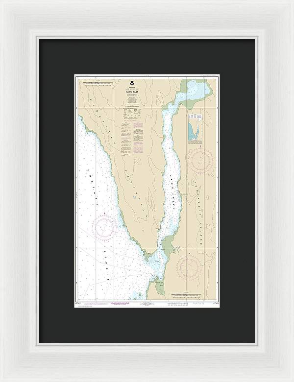 Nautical Chart-17312 Hawk Inlet, Chatham Strait - Framed Print