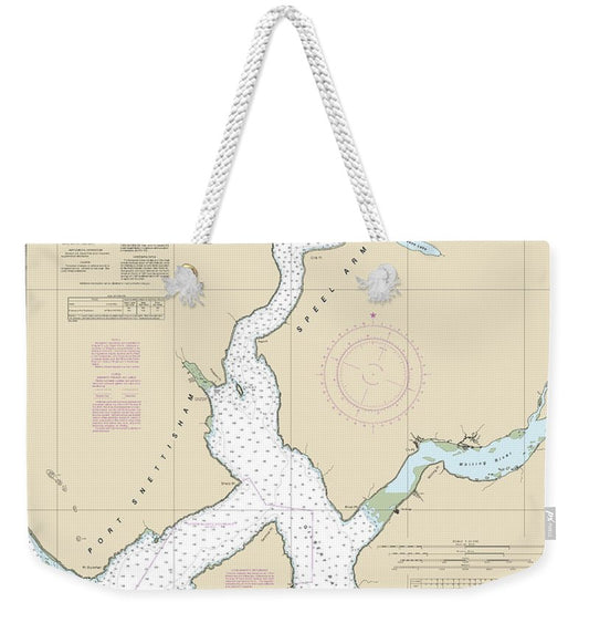 Nautical Chart-17313 Port Snettisham - Weekender Tote Bag