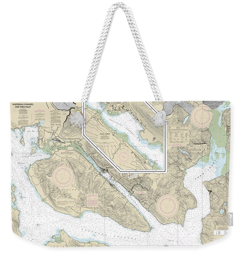 Nautical Chart-17315 Gastineau Channel-taku Inlet, Juneau Harbor - Weekender Tote Bag