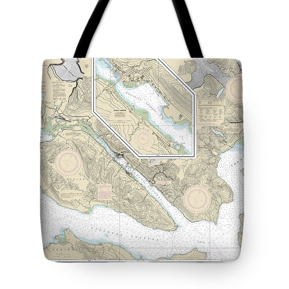 Nautical Chart-17315 Gastineau Channel-taku Inlet, Juneau Harbor - Tote Bag