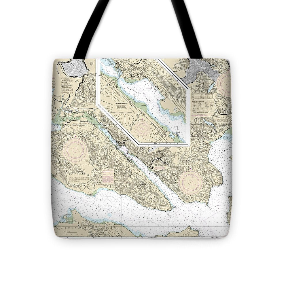 Nautical Chart-17315 Gastineau Channel-taku Inlet, Juneau Harbor - Tote Bag