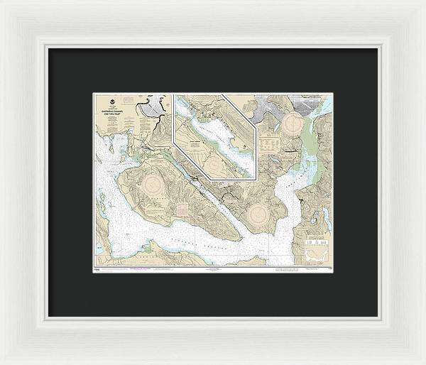 Nautical Chart-17315 Gastineau Channel-taku Inlet, Juneau Harbor - Framed Print