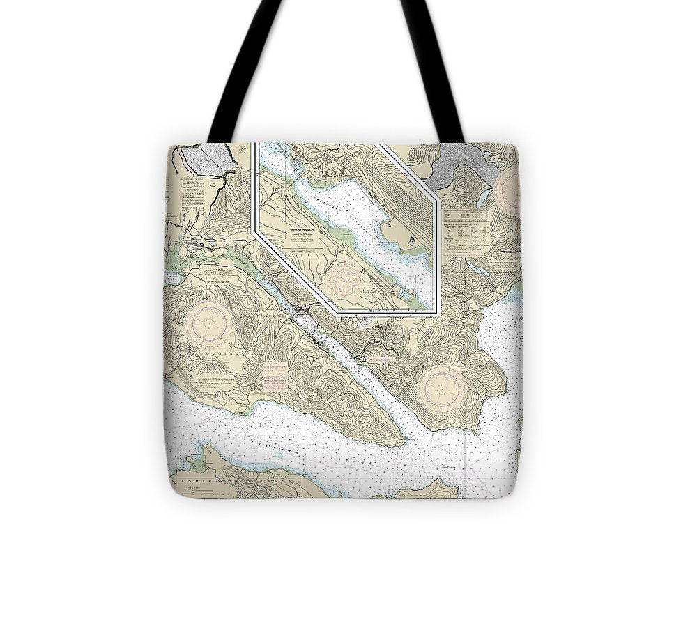 Nautical Chart 17315 Gastineau Channel Taku Inlet, Juneau Harbor Tote Bag