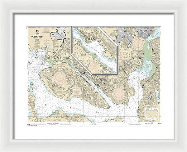 Nautical Chart-17315 Gastineau Channel-taku Inlet, Juneau Harbor - Framed Print