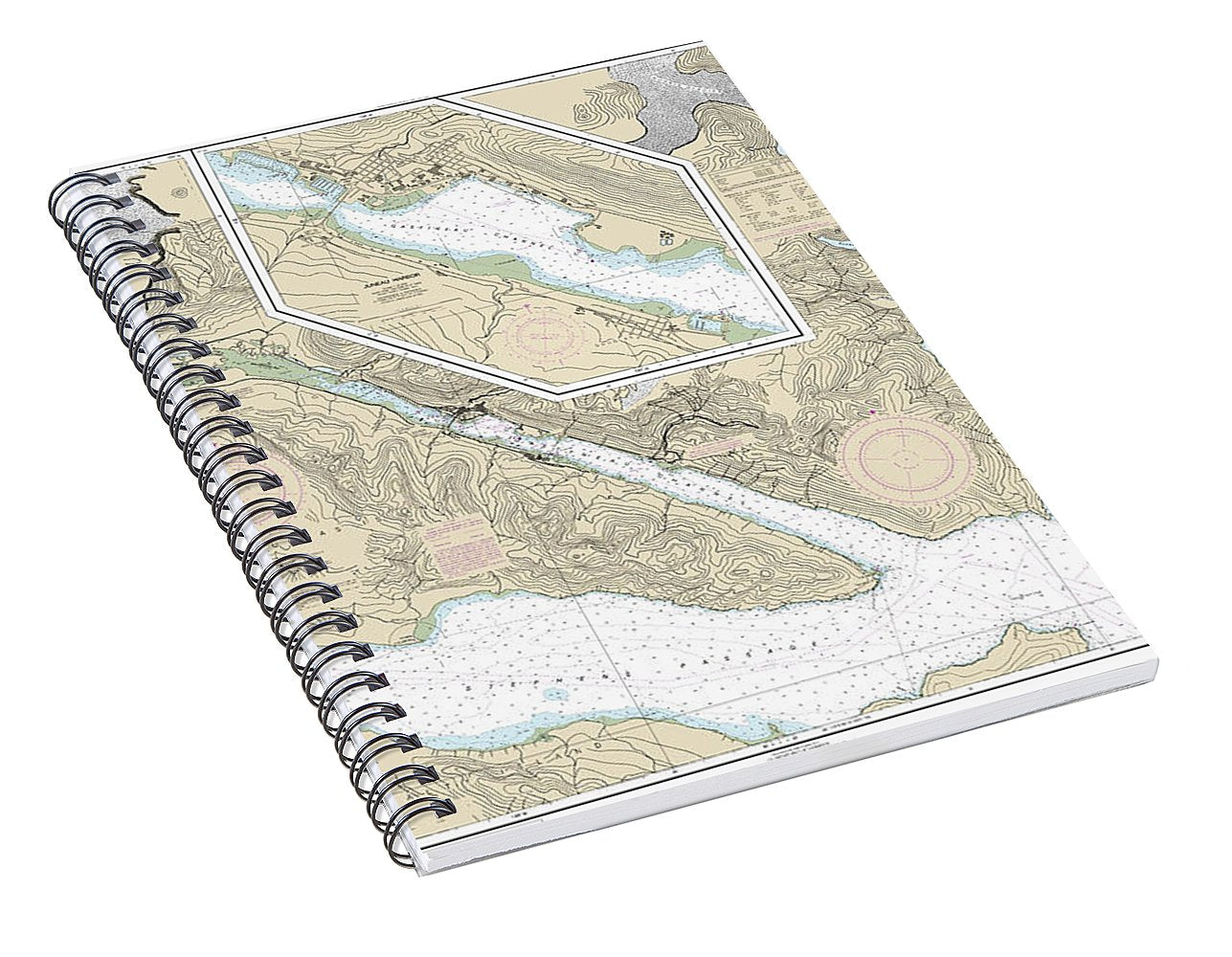 Nautical Chart-17315 Gastineau Channel-taku Inlet, Juneau Harbor - Spiral Notebook