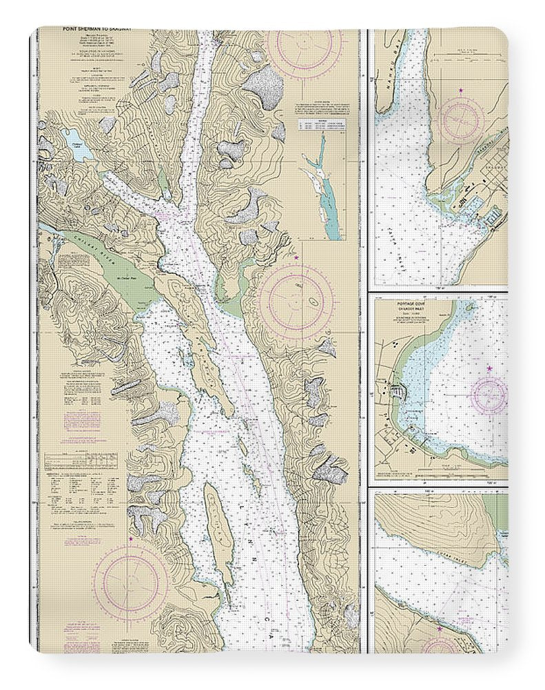 Nautical Chart-17317 Lynn Canal-point Sherman-skagway, Lutak Inlet, Skagway-nahku Bay, Portage Cove, Chilkoot Inlet - Blanket