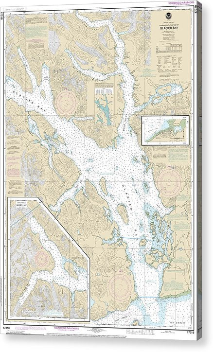 Nautical Chart-17318 Glacier Bay, Bartlett Cove  Acrylic Print