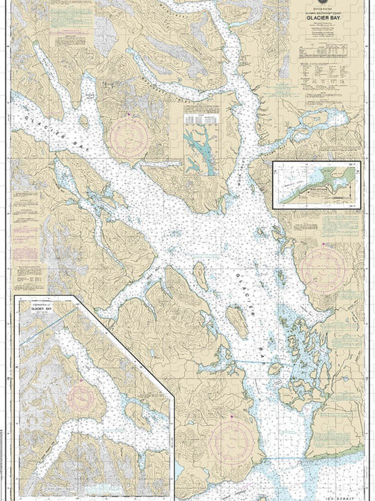 Nautical Chart 17318 Glacier Bay, Bartlett Cove Puzzle