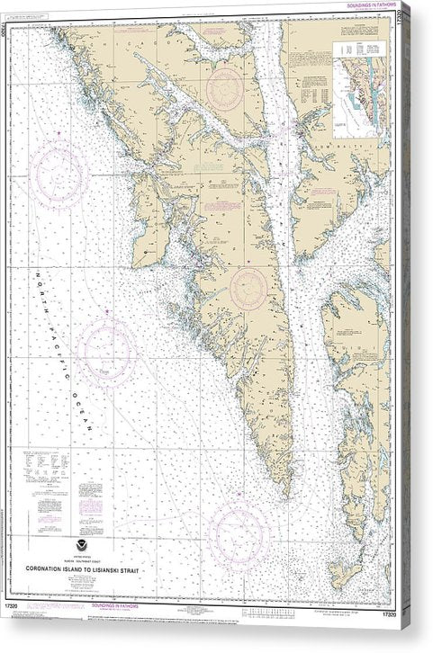 Nautical Chart-17320 Coronation Island-Lisianski Strait  Acrylic Print