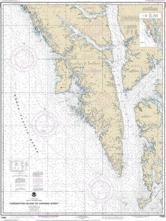 Nautical Chart 17320 Coronation Island Lisianski Strait Puzzle