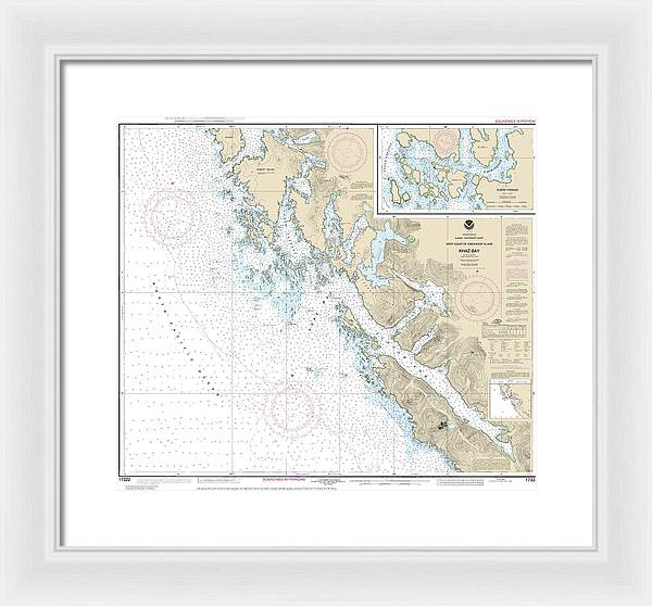 Nautical Chart-17322 Khaz Bay, Chichagof Island Elbow Passage - Framed Print