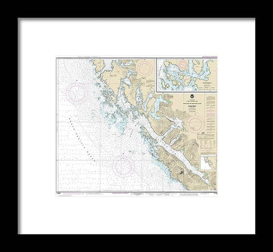 A beuatiful Framed Print of the Nautical Chart-17322 Khaz Bay, Chichagof Island Elbow Passage by SeaKoast