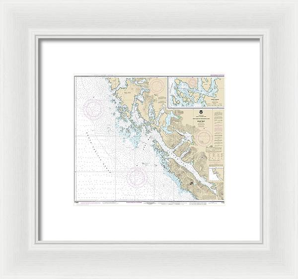 Nautical Chart-17322 Khaz Bay, Chichagof Island Elbow Passage - Framed Print