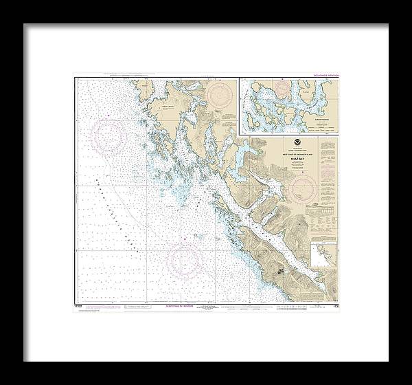 Nautical Chart-17322 Khaz Bay, Chichagof Island Elbow Passage - Framed Print