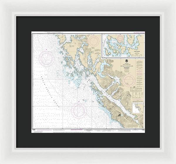 Nautical Chart-17322 Khaz Bay, Chichagof Island Elbow Passage - Framed Print