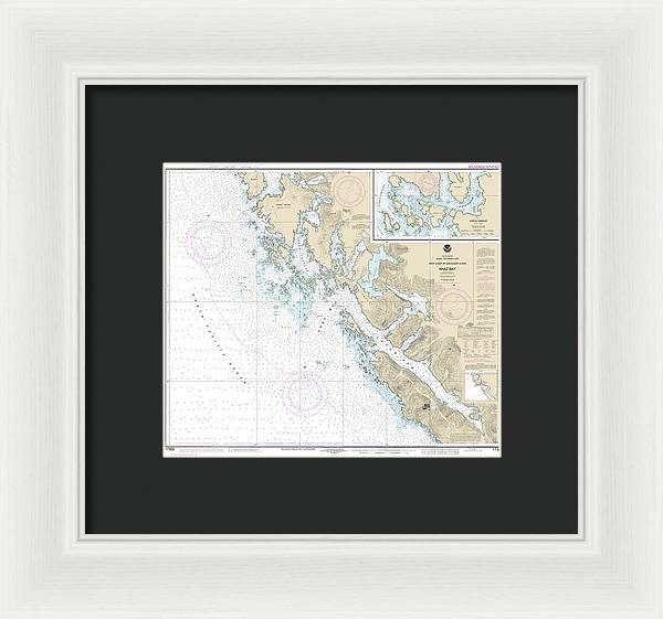 Nautical Chart-17322 Khaz Bay, Chichagof Island Elbow Passage - Framed Print