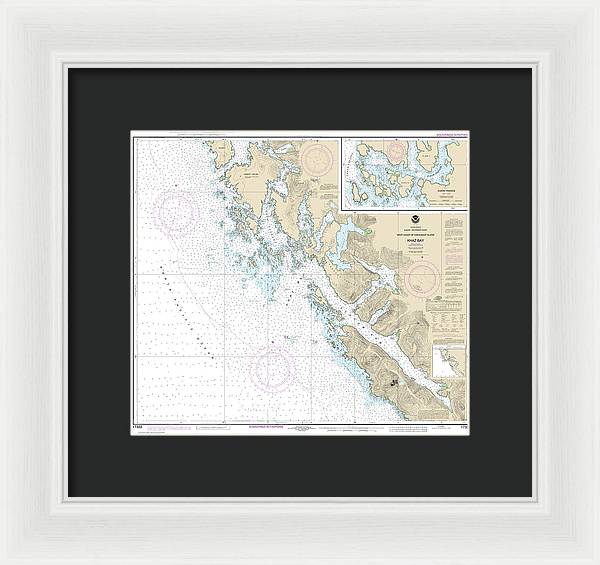 Nautical Chart-17322 Khaz Bay, Chichagof Island Elbow Passage - Framed Print