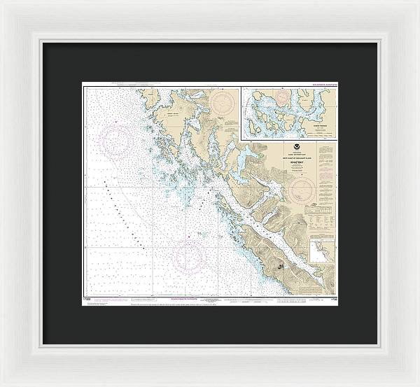 Nautical Chart-17322 Khaz Bay, Chichagof Island Elbow Passage - Framed Print