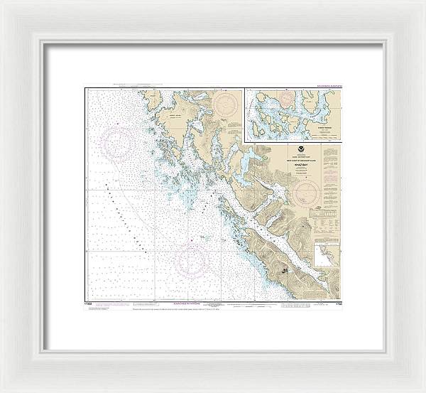 Nautical Chart-17322 Khaz Bay, Chichagof Island Elbow Passage - Framed Print