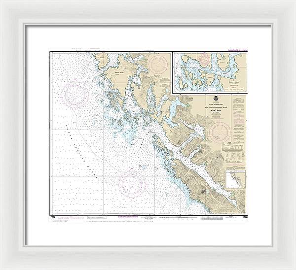 Nautical Chart-17322 Khaz Bay, Chichagof Island Elbow Passage - Framed Print