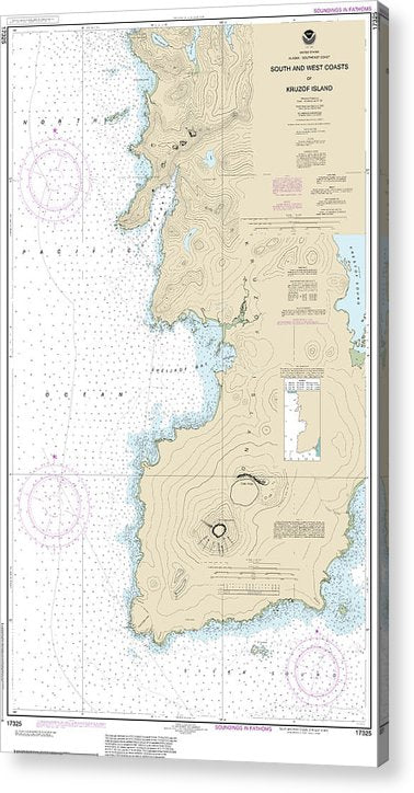 Nautical Chart-17325 South-West Coasts-Kruzof Island  Acrylic Print