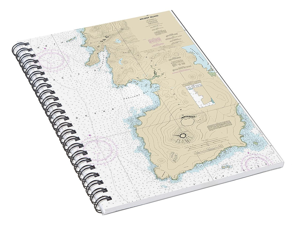 Nautical Chart-17325 South-west Coasts-kruzof Island - Spiral Notebook