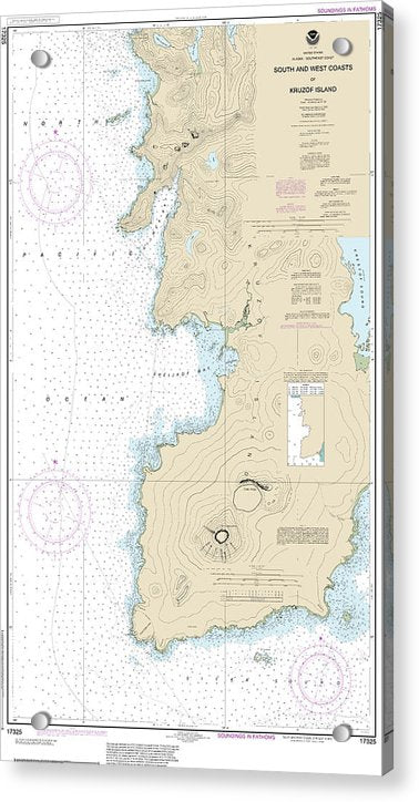 Nautical Chart-17325 South-west Coasts-kruzof Island - Acrylic Print