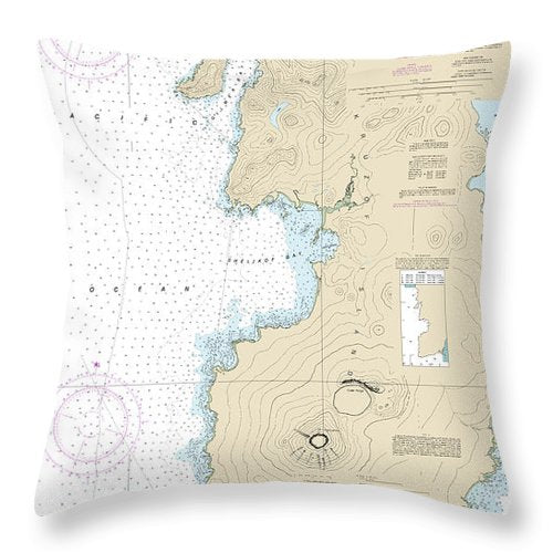 Nautical Chart-17325 South-west Coasts-kruzof Island - Throw Pillow