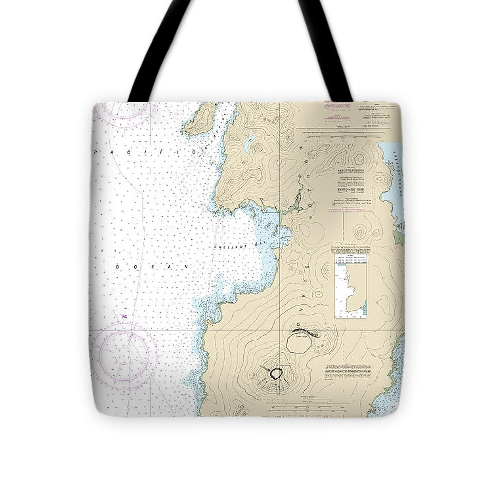 Nautical Chart-17325 South-west Coasts-kruzof Island - Tote Bag