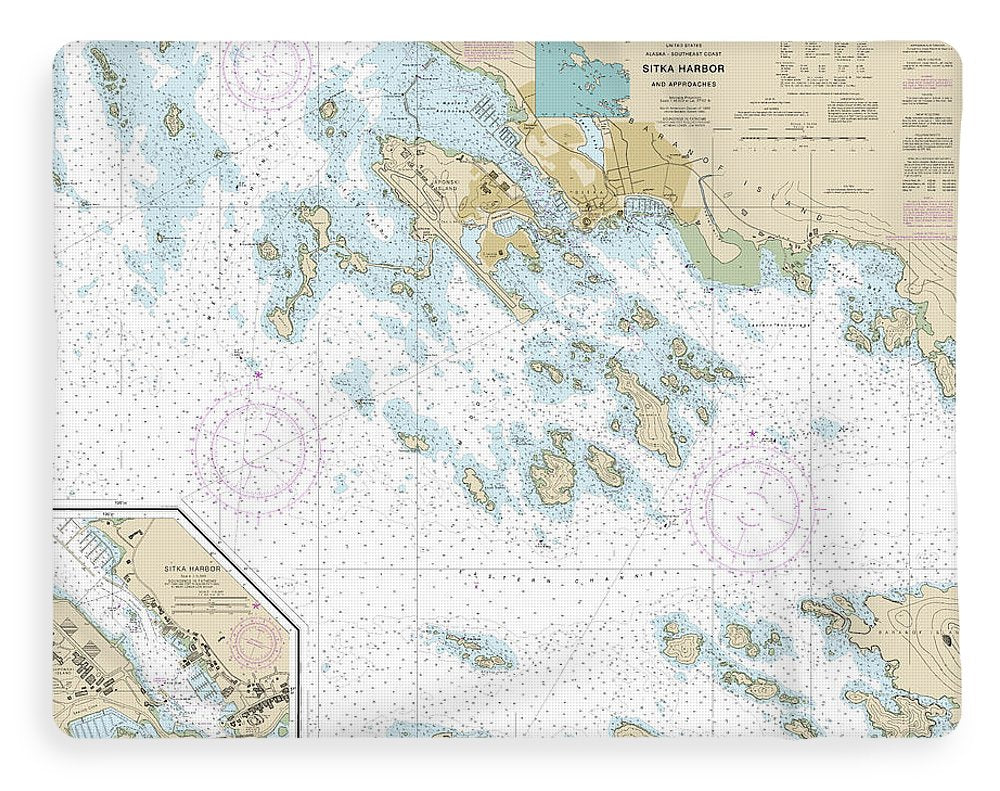 Nautical Chart-17327 Sitka Harbor-approaches, Sitka Harbor - Blanket