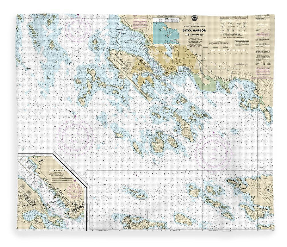 Nautical Chart 17327 Sitka Harbor Approaches, Sitka Harbor Blanket