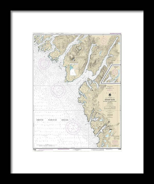 A beuatiful Framed Print of the Nautical Chart-17328 Snipe Bay-Crawfish Inlet,Baranof L by SeaKoast
