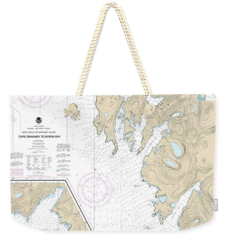 Nautical Chart-17330 West Coast-baranof Island Cape Ommaney-byron Bay - Weekender Tote Bag