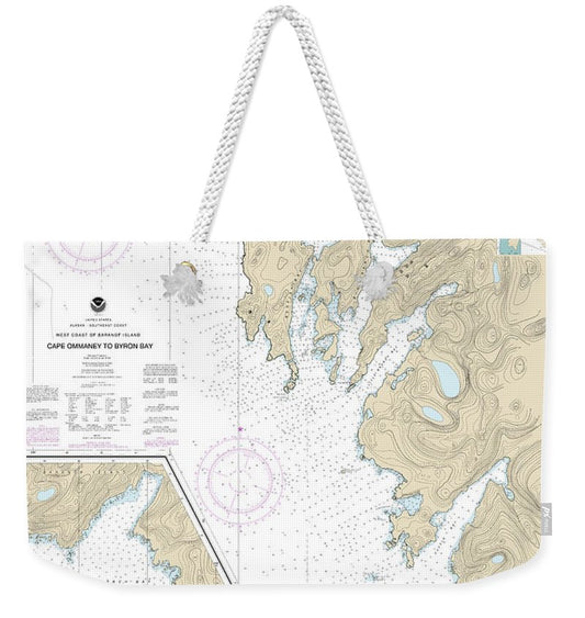 Nautical Chart-17330 West Coast-baranof Island Cape Ommaney-byron Bay - Weekender Tote Bag