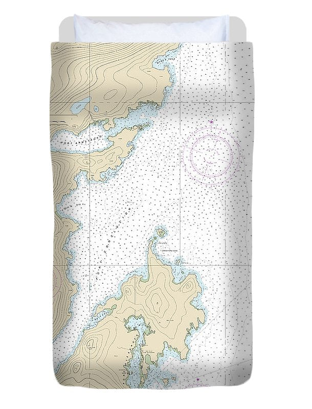 Nautical Chart-17331 Chatham Strait Ports Alexander, Conclusion,-armstrong - Duvet Cover