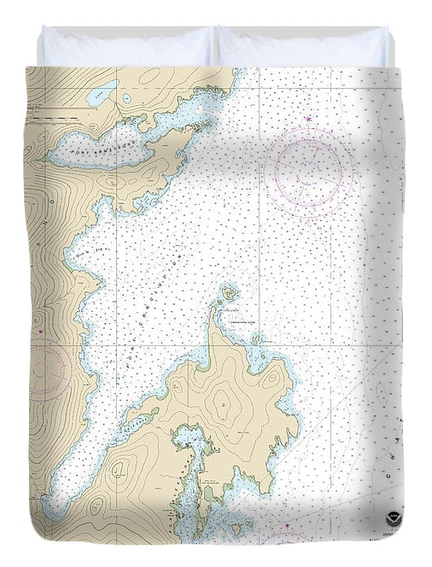 Nautical Chart-17331 Chatham Strait Ports Alexander, Conclusion,-armstrong - Duvet Cover