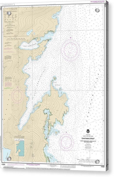 Nautical Chart-17331 Chatham Strait Ports Alexander, Conclusion,-armstrong - Acrylic Print