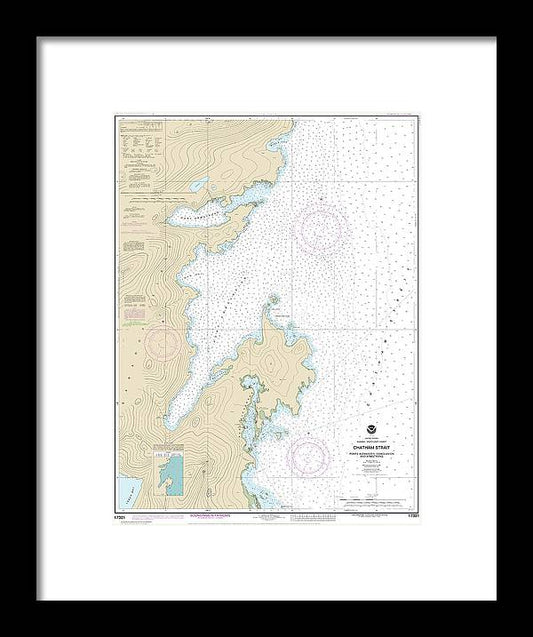 Nautical Chart-17331 Chatham Strait Ports Alexander, Conclusion,-armstrong - Framed Print