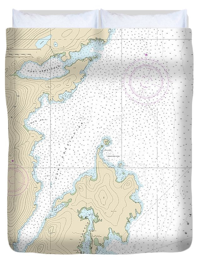 Nautical Chart-17331 Chatham Strait Ports Alexander, Conclusion,-armstrong - Duvet Cover