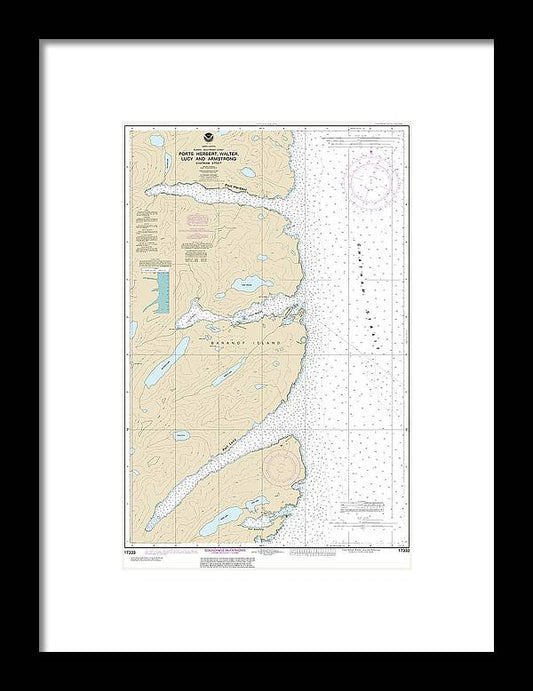 A beuatiful Framed Print of the Nautical Chart-17333 Ports Herbert, Walter, Lucy-Armstrong by SeaKoast