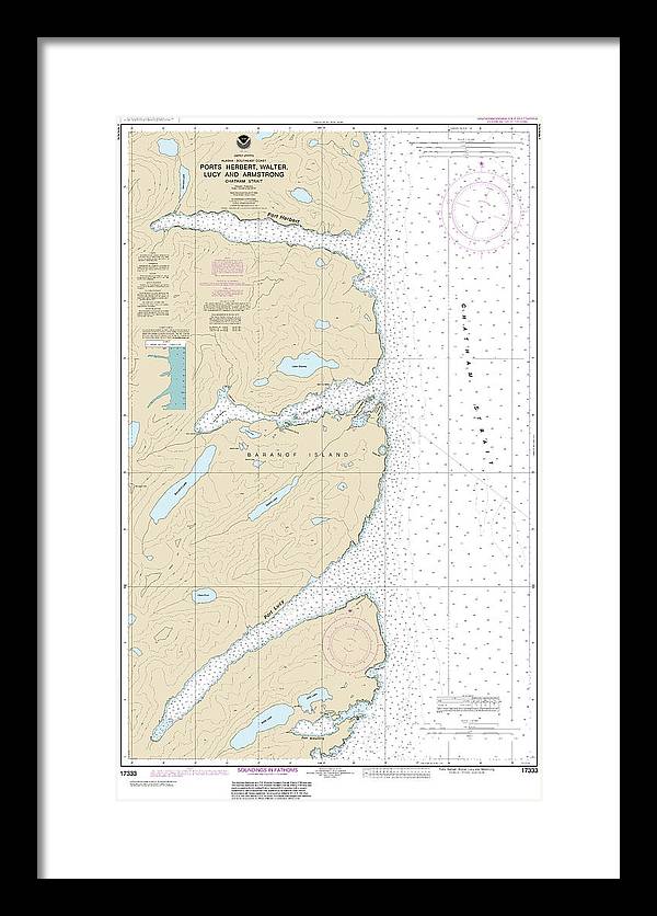 Nautical Chart-17333 Ports Herbert, Walter, Lucy-armstrong - Framed Print