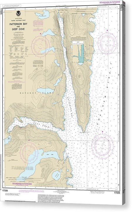 Nautical Chart-17335 Patterson Bay-Deep Cove  Acrylic Print