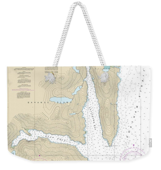 Nautical Chart-17335 Patterson Bay-deep Cove - Weekender Tote Bag