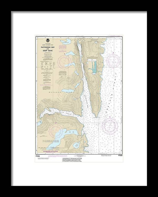 A beuatiful Framed Print of the Nautical Chart-17335 Patterson Bay-Deep Cove by SeaKoast